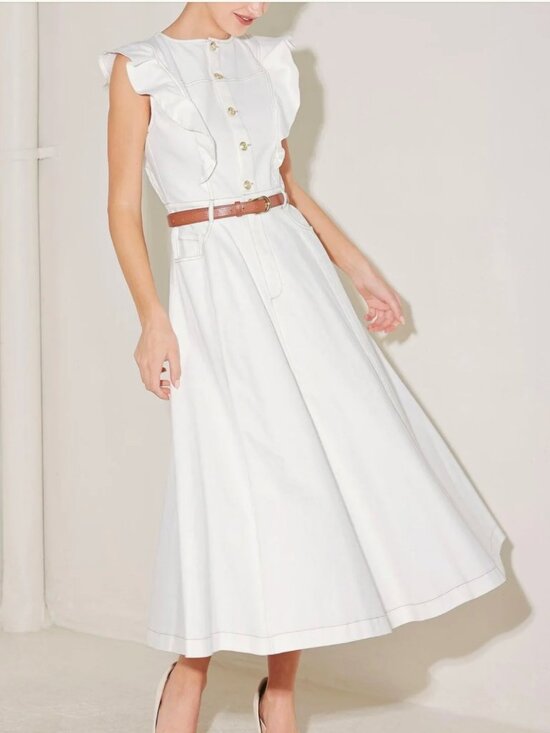 Freemarket by Flying Tomato Dresses & Skirts - NWT Free Market By Flying Tomato SOFT POWER STORY WOVEN MIDI DRESS